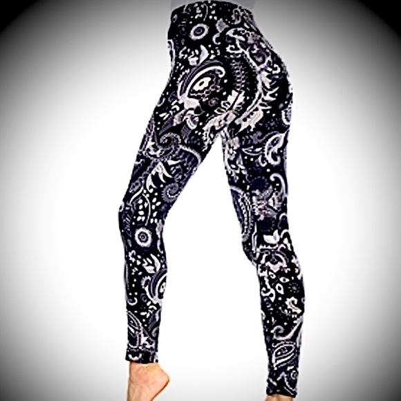 White Mark Pants - WHITE MARK | Premium Leggings | Super Soft | Paisley Pattern